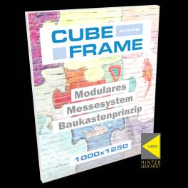 Messewand Modul CUBE-Frame LED 1000x1250mm