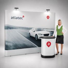 Faltdisplay Messewand Classic 3x3 G inkl. Druck