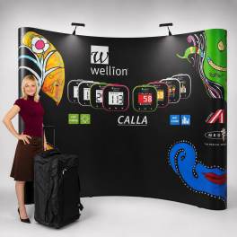 Faltdisplay Messewand Economy 4x3 R inkl. Druck