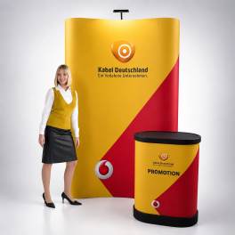Messewand Faltdisplay Professional 1x3 R inkl. Druck