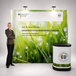 Messewand Faltdisplay Professional 3x3 G inkl. Druck