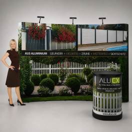 Messewand Faltdisplay Professional 5x3 G inkl. Druck