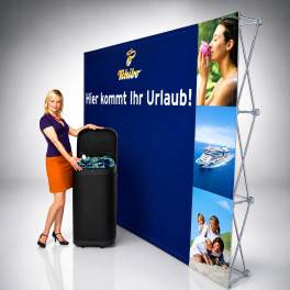 Faltdisplay Messewand Classic Textil 4x3 inkl. Druck