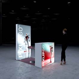 Pixlip LED Messestand 1x2 S-14 | LED Messestand mobil