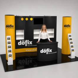 Mobiler Messestand Faltdisplay 3x5m - F8