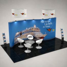 Mobiler Messestand Faltdisplay 6x6m - F12