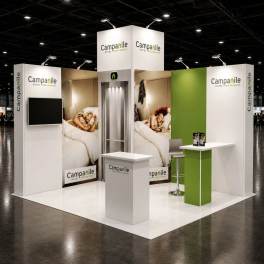 Modularer Messestand Panoramic H-Line 3x3m - H12