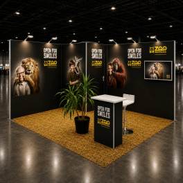 Modularer Messestand Panoramic H-Line 3x4m - H14 | X-CITE® Werbesysteme