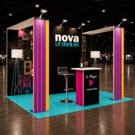 Modularer Messestand Panoramic H-Line 3x4m - H15