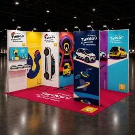 Modularer Messestand Panoramic H-Line 3x4m - H16 | X-CITE® Werbesysteme