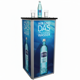 Messetheke / Werbetheke AluLine 50 inkl. Druck