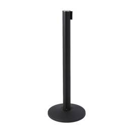 Absperrpfosten Gurt, Schwarz/Schwarz