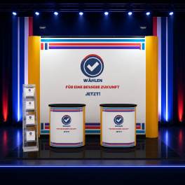 Wahlwerbestand Mobiler Promotionstand Expo 4 - 3x2m