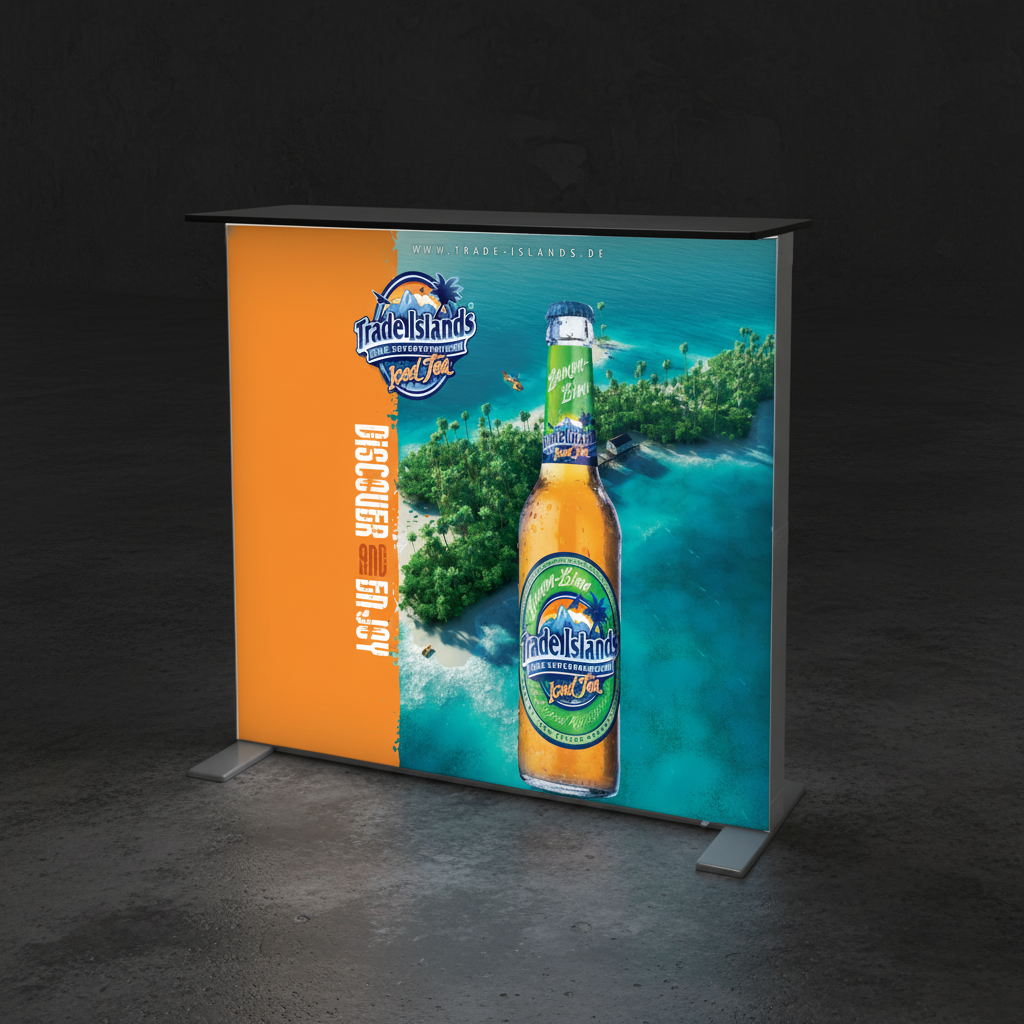 Messetheke beleuchtet LED