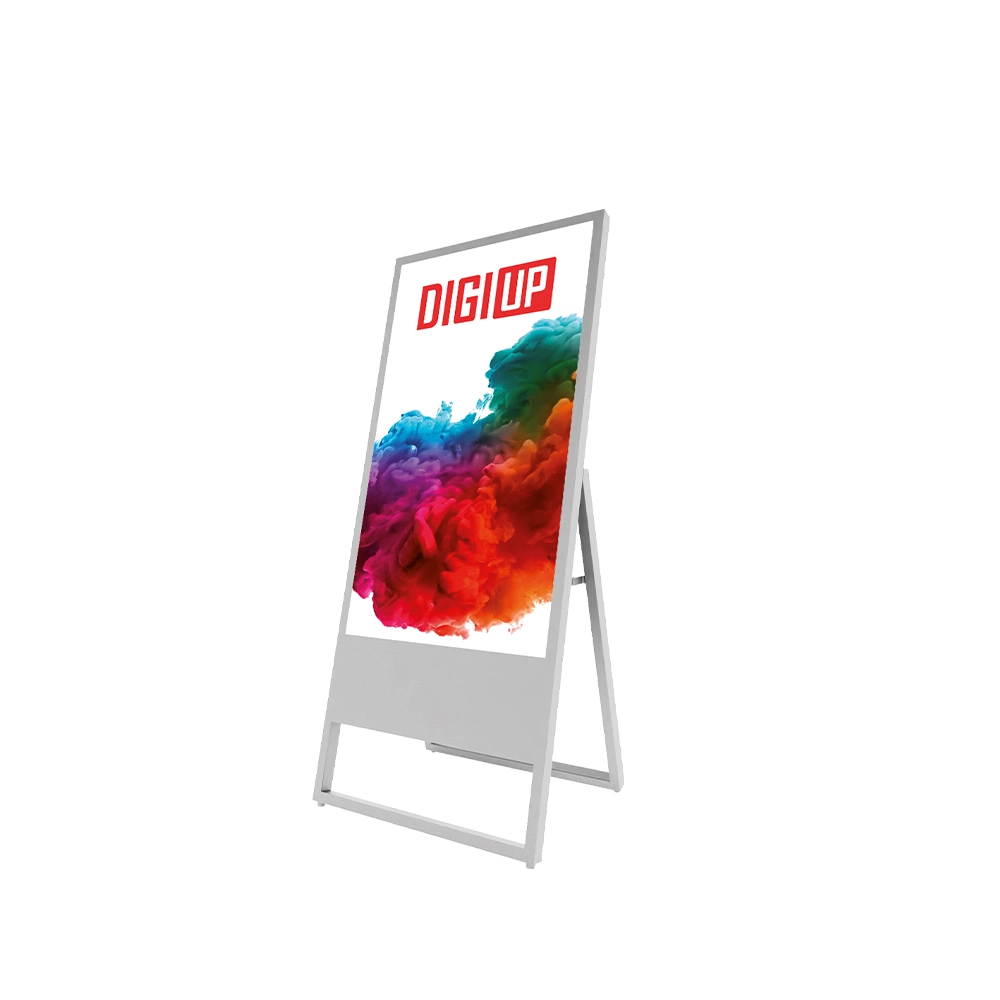 DIGI UP Stand Indoor 43 Zoll, weiss | X-CITE® Werbesysteme ArtikelNr.: 2901411