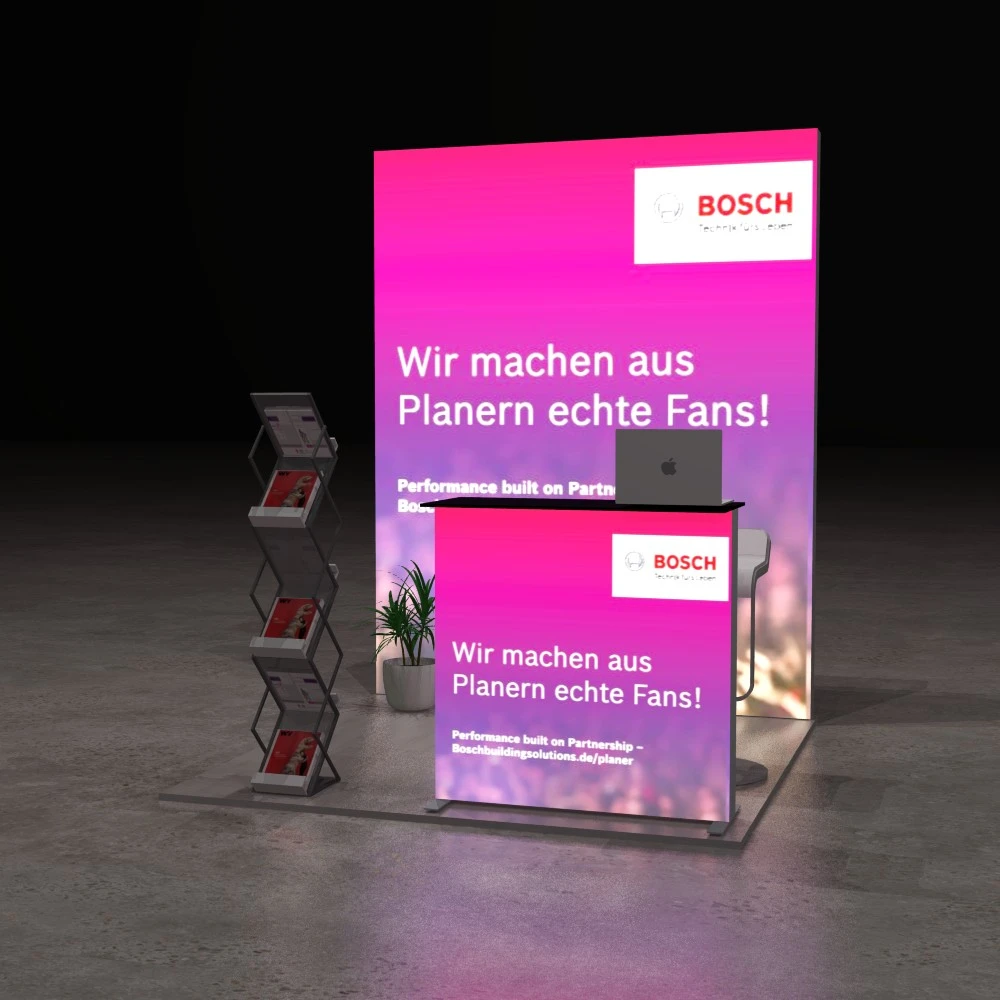 LED Messestand Small 2x2 Kopfstand