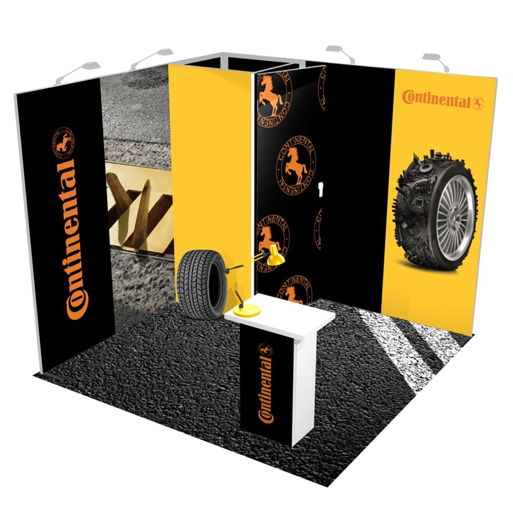 Modularer Messestand Panoramic H-Line 3x3m - H10 | X-CITE® Werbesysteme