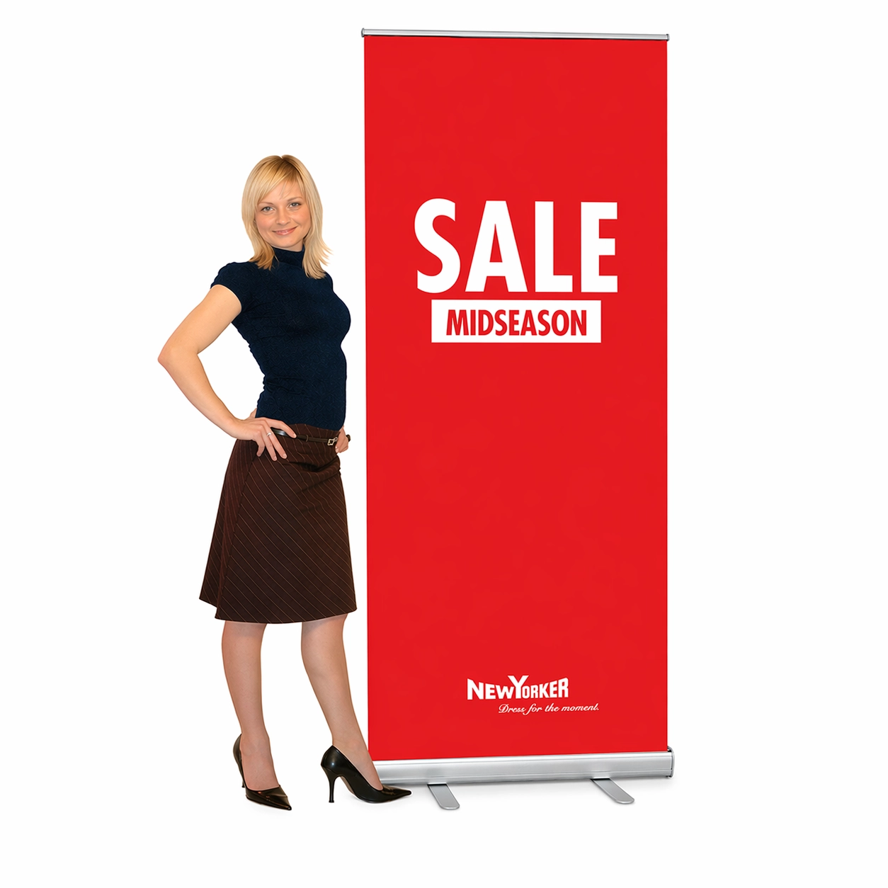 Rollup Display Starter 85 mit Druck | 84 x 200cm | X-CITE® Werbesysteme