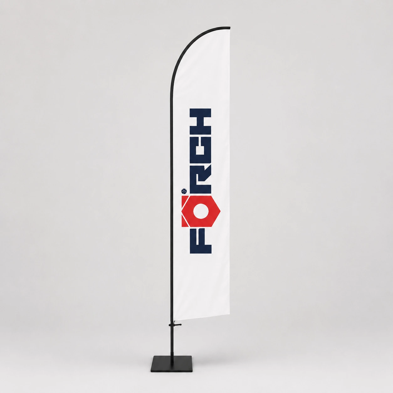 Beachflag Economy Straight S mit Druck | 240 x 55cm | X-CITE® Werbesysteme